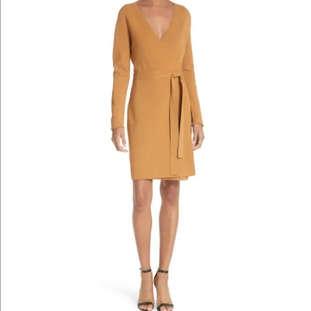Diane von Furstenberg Honey Knit Wrap Dress Large